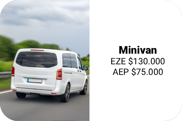 Precio miniván a Aeroparque